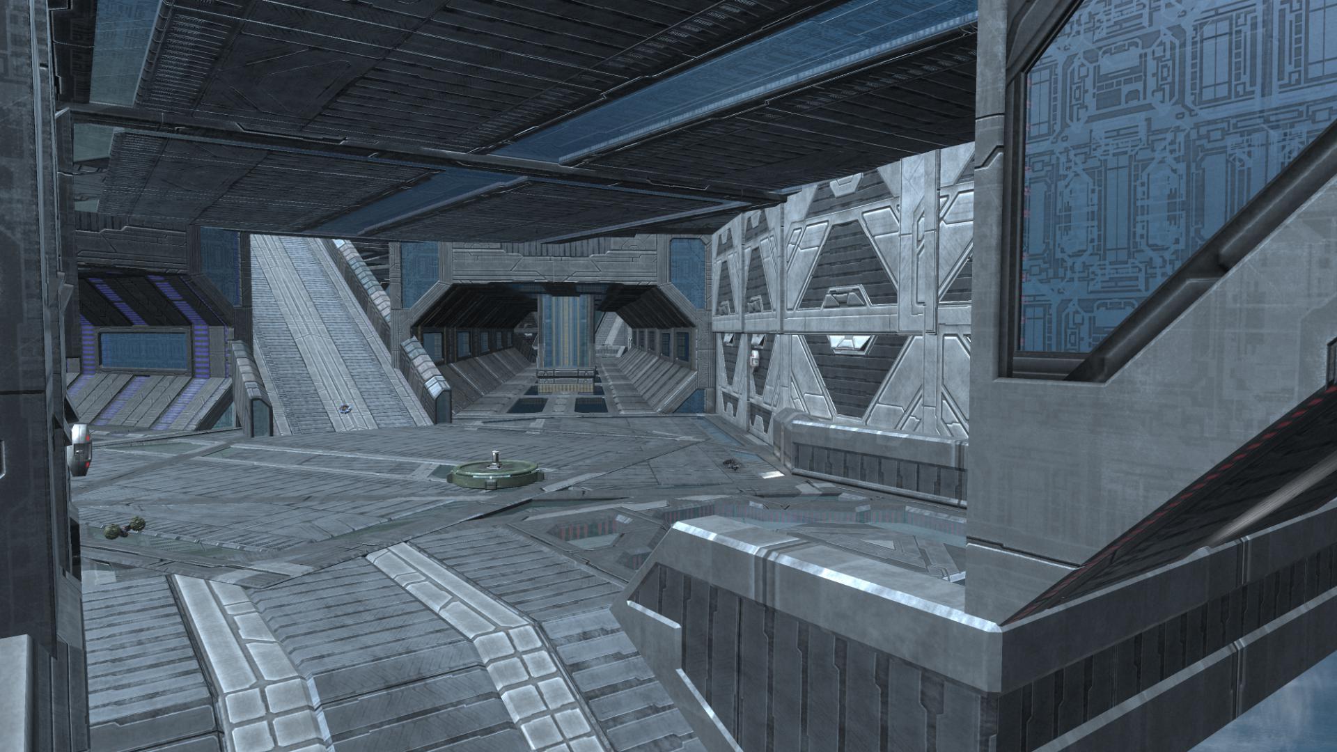 The interior of one of the bases that comprise the middle floor of the map.